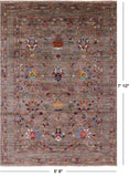 Peshawar Hand Knotted Wool Rug - 5' 8" X 7' 10" - Golden Nile