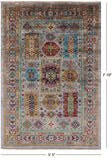 Turkmen Ersari Hand Knotted Wool Rug - 5' 5" X 7' 10" - Golden Nile