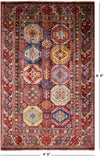 Turkmen Ersari Hand Knotted Wool Rug - 4' 0" X 6' 4" - Golden Nile