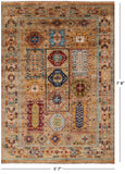 Turkmen Ersari Hand Knotted Wool Rug - 5' 7" X 7' 8" - Golden Nile