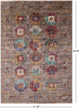 Turkmen Ersari Hand Knotted Wool Rug - 6' 10" X 10' 0" - Golden Nile