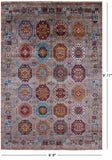 Turkmen Ersari Hand Knotted Wool Rug - 6' 9" X 9' 11" - Golden Nile