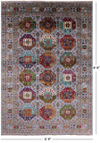 Turkmen Ersari Hand Knotted Wool Rug - 6' 9" X 9' 9" - Golden Nile