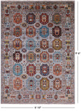 Turkmen Ersari Hand Knotted Wool Rug - 6' 10" X 9' 6" - Golden Nile