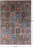 Turkmen Ersari Handmade Wool Rug - 6' 10" X 9' 9" - Golden Nile