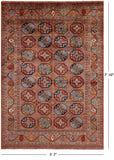 Turkmen Ersari Hand Knotted Wool Rug - 5' 7" X 7' 10" - Golden Nile