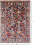 Turkmen Ersari Hand Knotted Wool Rug - 4' 2" X 5' 8" - Golden Nile