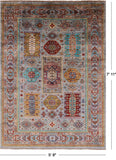 Turkmen Ersari Hand Knotted Wool Rug - 5' 8" X 7' 11" - Golden Nile