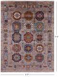 Turkmen Ersari Hand Knotted Wool Rug - 5' 7" X 7' 5" - Golden Nile