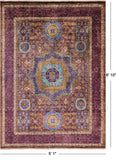 Brown Geometric Persian Mamluk Handmade Wool Rug - 5' 1" X 6' 10" - Golden Nile