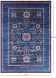 Brown Geometric Persian Mamluk Hand Knotted Wool Rug - 6' 10" X 9' 10" - Golden Nile