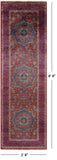 Red Geometric Persian Mamluk Hand Knotted Wool Runner Rug - 2' 8" X 8' 8" - Golden Nile