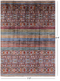 Khorjin Persian Gabbeh Hand Knotted Wool Rug - 5' 0" X 6' 9" - Golden Nile