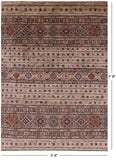 Khorjin Persian Gabbeh Hand Knotted Wool Rug - 5' 6" X 7' 9" - Golden Nile
