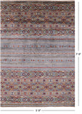Khorjin Persian Gabbeh Hand Knotted Wool Rug - 5' 0" X 7' 0" - Golden Nile