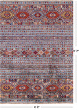 Khorjin Persian Gabbeh Handmade Wool Rug - 4' 0" X 5' 7" - Golden Nile
