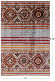 Khorjin Persian Gabbeh Handmade Wool Rug - 3' 4" X 4' 10" - Golden Nile