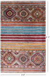 Khorjin Persian Gabbeh Hand Knotted Wool Rug - 3' 3" X 5' 1" - Golden Nile