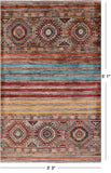 Khorjin Persian Gabbeh Hand Knotted Wool Rug - 3' 3" X 5' 1" - Golden Nile