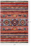 Khorjin Persian Gabbeh Hand Knotted Wool Rug - 2' 9" X 4' 1" - Golden Nile