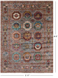 Turkmen Ersari Handmade Wool Rug - 5' 11" X 8' 0" - Golden Nile