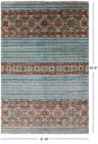 Khorjin Persian Gabbeh Hand Knotted Wool Rug - 6' 10" X 10' 0" - Golden Nile