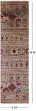 Tribal Persian Gabbeh Handmade Wool Runner Rug - 2' 10" X 10' 8" - Golden Nile