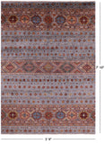 Khorjin Persian Gabbeh Hand Knotted Wool Rug - 5' 9" X 7' 10" - Golden Nile