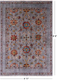 Peshawar Hand Knotted Wool Rug - 4' 11" X 6' 8" - Golden Nile