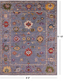 Turkish Oushak Handmade Wool Rug - 9' 0" X 11' 10" - Golden Nile