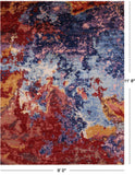 Abstract Contemporary Hand Knotted Wool Rug - 9' 0" X 11' 8" - Golden Nile