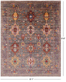 Persian Fine Serapi Handmade Wool Rug - 8' 1" X 9' 8" - Golden Nile