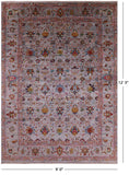 Peshawar Hand Knotted Wool Rug - 9' 0" X 12' 3" - Golden Nile