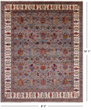 Peshawar Hand Knotted Wool Rug - 8' 5" X 10' 1" - Golden Nile