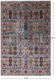 Turkmen Ersari Hand Knotted Wool Rug - 5' 8" X 8' 5" - Golden Nile