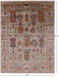 Tribal Persian Handmade Wool Rug - 5' 0" X 6' 5" - Golden Nile