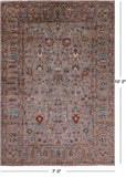 Peshawar Hand Knotted Wool Rug - 7' 0" X 10' 0" - Golden Nile