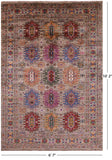 Turkmen Ersari Hand Knotted Wool Rug - 6' 7" X 10' 2" - Golden Nile