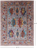 Persian Fine Serapi Hand Knotted Wool Rug - 6' 11" X 9' 3" - Golden Nile