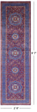 Purple Geometric Persian Mamluk Hand Knotted Wool Runner Rug - 2' 9" X 9' 7" - Golden Nile