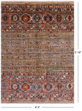 Khorjin Persian Gabbeh Handmade Wool Rug - 4' 2" X 5' 10" - Golden Nile