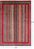 Shall Persian Gabbeh Handmade Wool Rug - 4' 0" X 5' 9" - Golden Nile