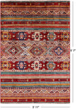 Khorjin Persian Gabbeh Handmade Wool Rug - 3' 11" X 5' 7" - Golden Nile