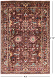 Brown Peshawar Handmade Wool Rug - 4' 0" X 5' 10" - Golden Nile