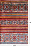 Khorjin Persian Gabbeh Hand Knotted Wool Rug - 3' 11" X 6' 0" - Golden Nile