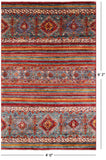 Khorjin Persian Gabbeh Handmade Wool Rug - 4' 0" X 6' 2" - Golden Nile