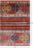 Khorjin Persian Gabbeh Hand Knotted Wool Rug - 3' 3" X 4' 10" - Golden Nile