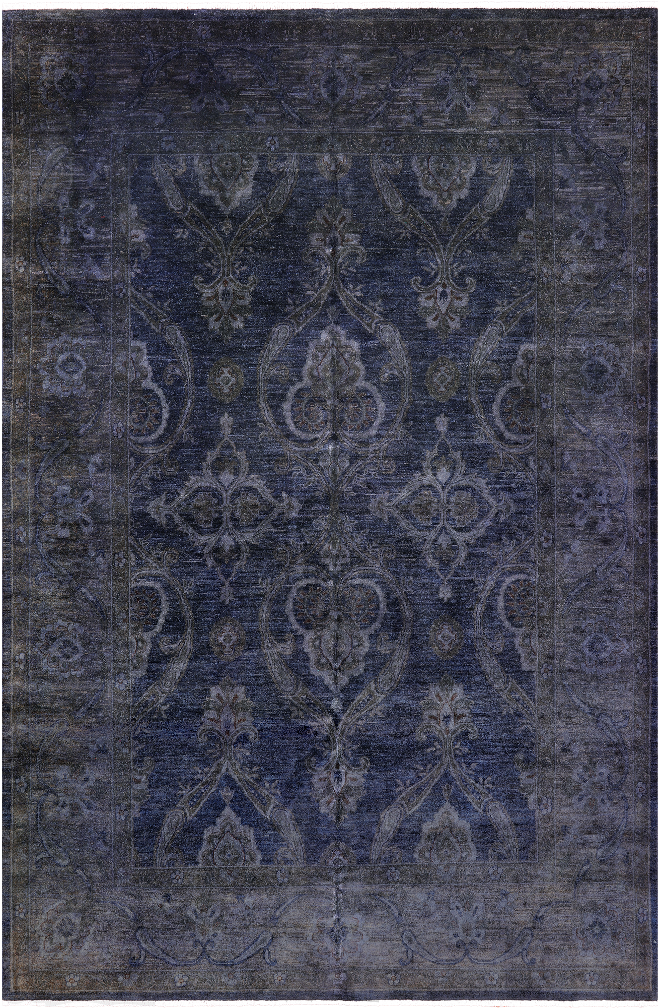 Full Pile Overdyed Hand Knotted Wool Rug - 5' 11" X 9' 0"