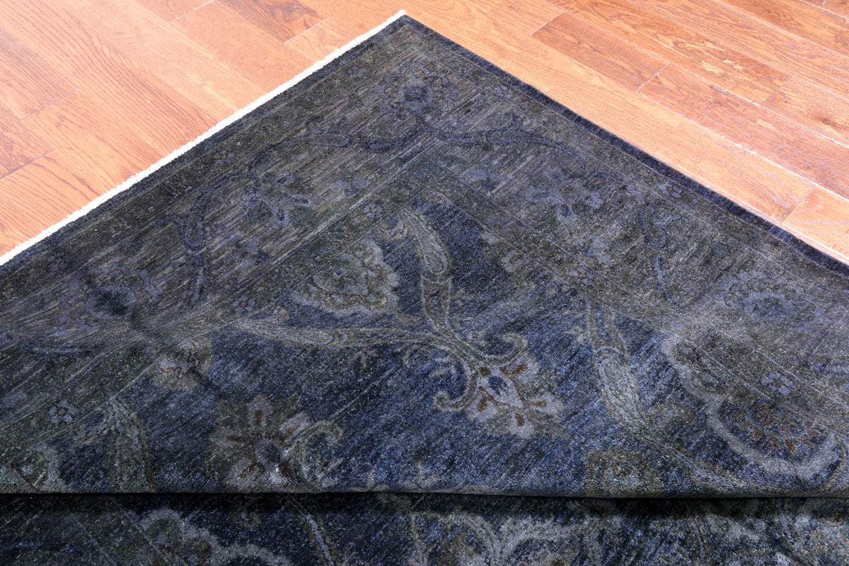 Full Pile Overdyed Hand Knotted Wool Rug - 5' 11" X 9' 0"