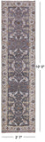Grey Turkish Oushak Hand Knotted Wool Runner Rug - 2' 7" X 10' 0" - Golden Nile
